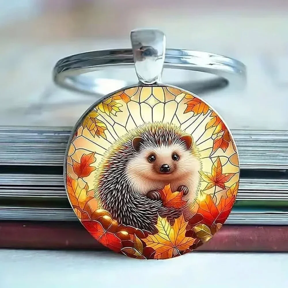 Stainless Steel HEDGEHOG Keyring Keychain Accessory
